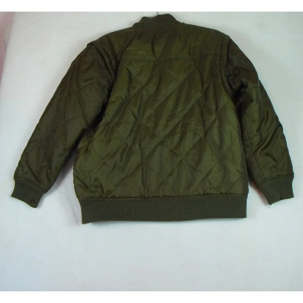 TEN WEST Boy's 14/16 Reversible Camo Quilted‎ Puffer Jacket  Removable Sleeves